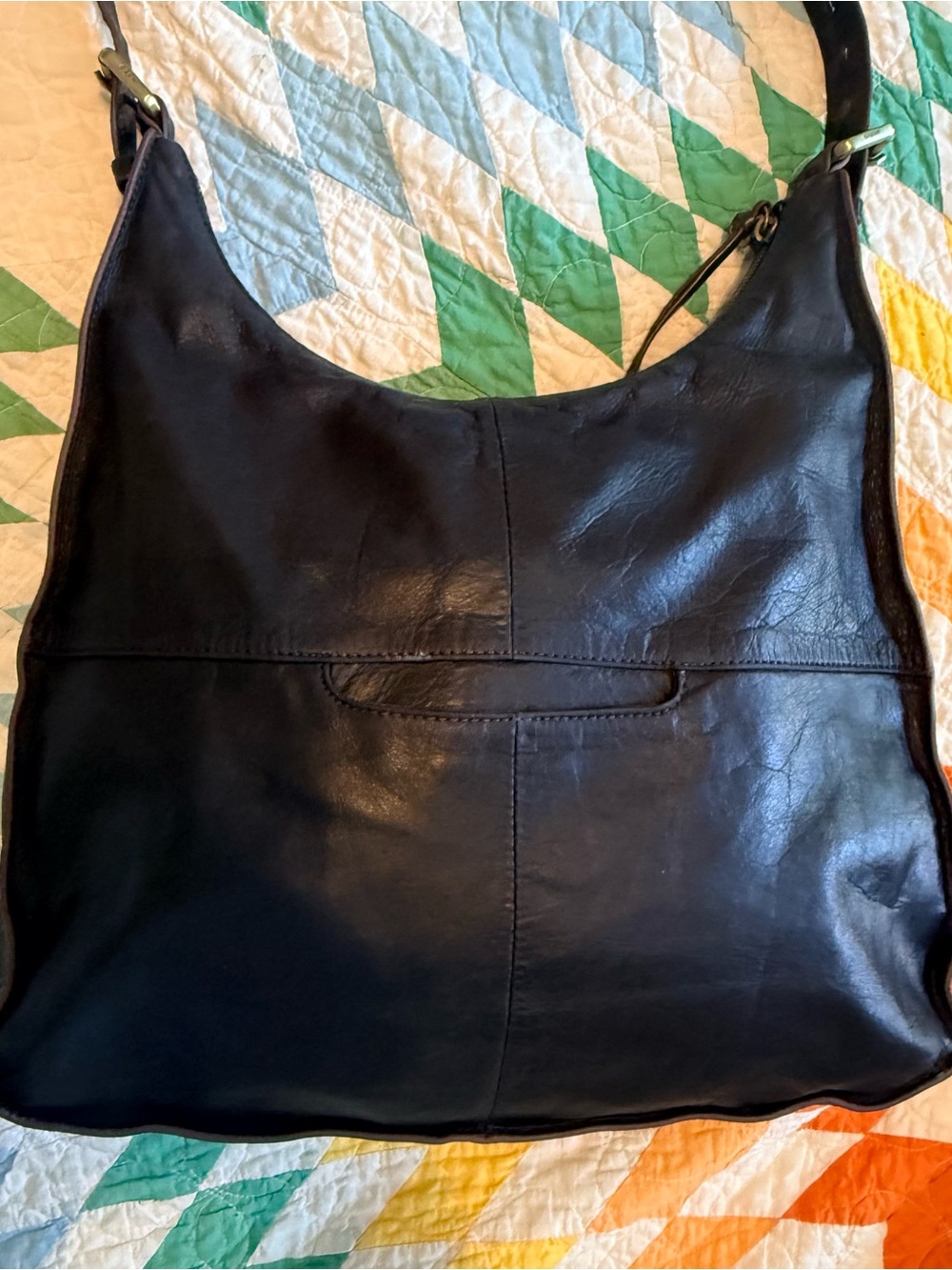 Hobo "The Original" Black Leather Shoulder Bag - Picture 5 of 12